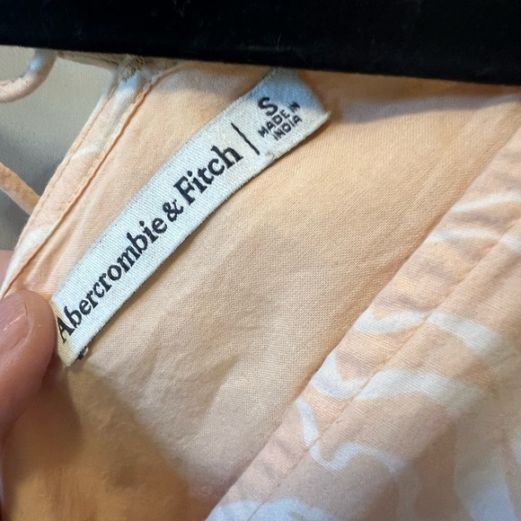 Abercrombie & Fitch Babydoll Poplin Peach Tie Back Dress - Picture 7 of 10